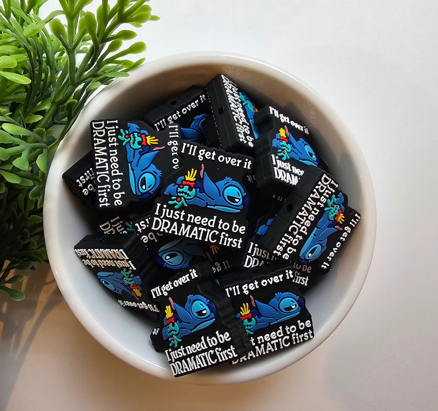 Dramatic Blue Guy Focal Bead