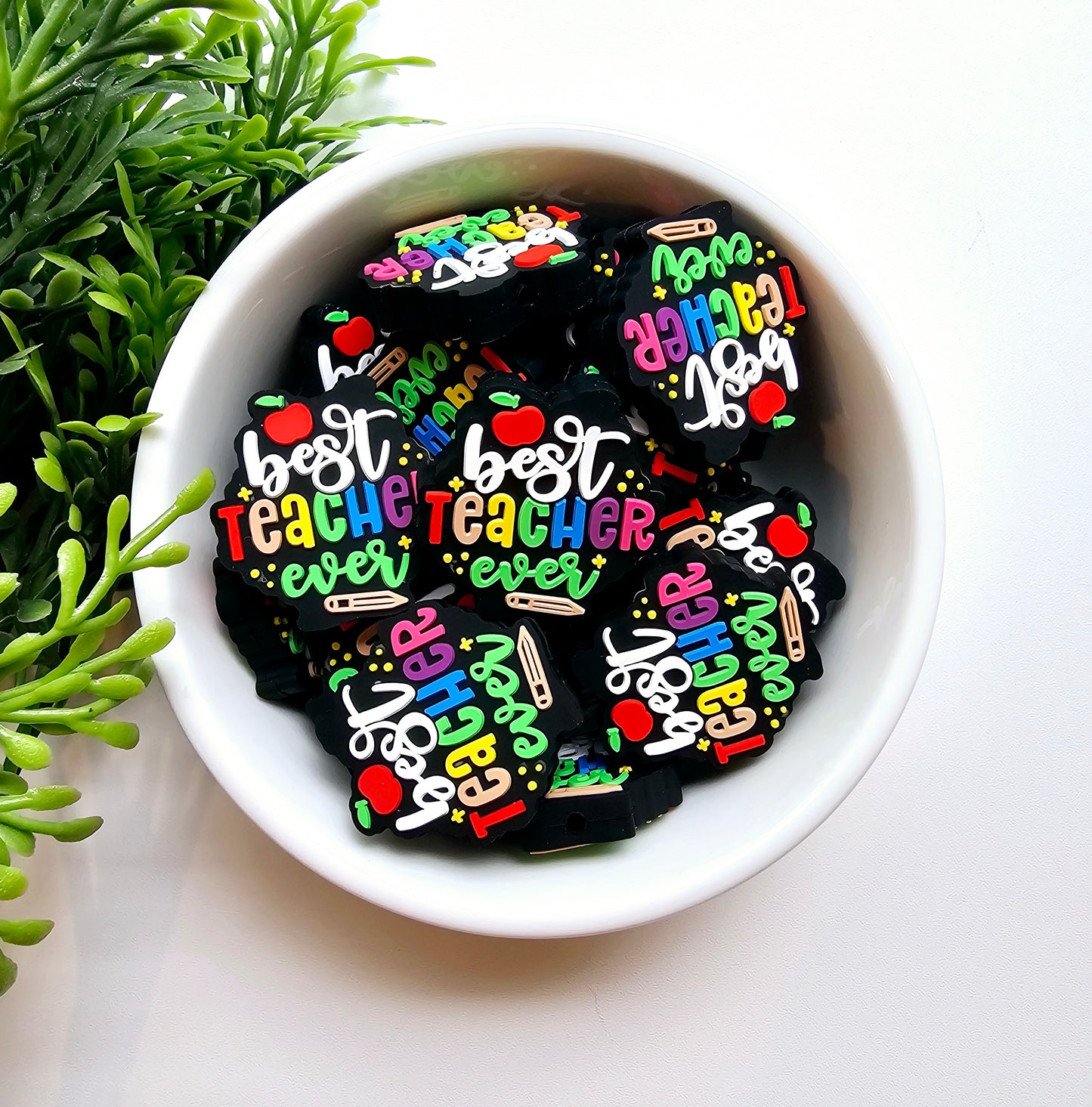 Best Teacher Ever Focal Bead