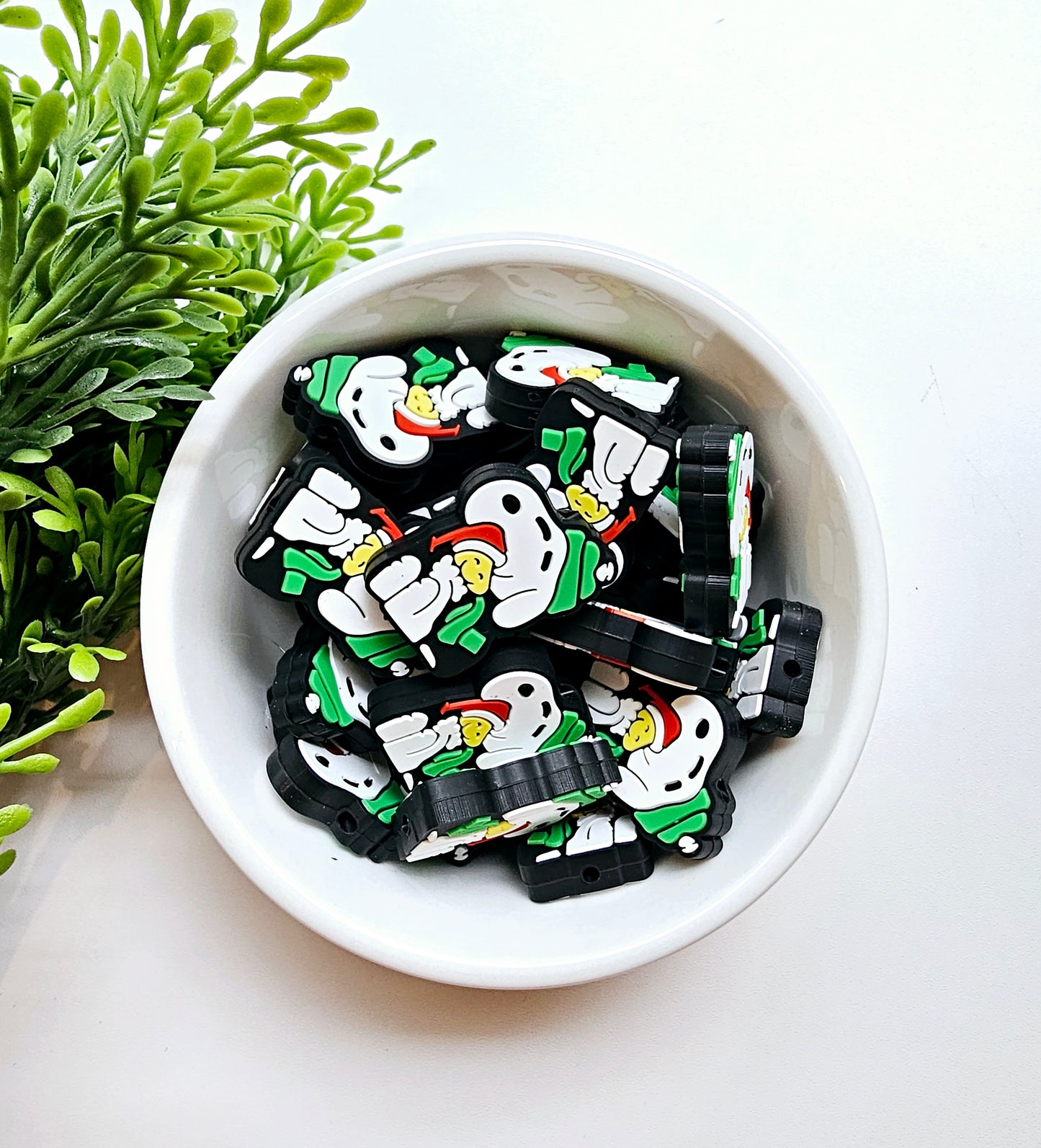 Christmas Snoopy Focal Bead