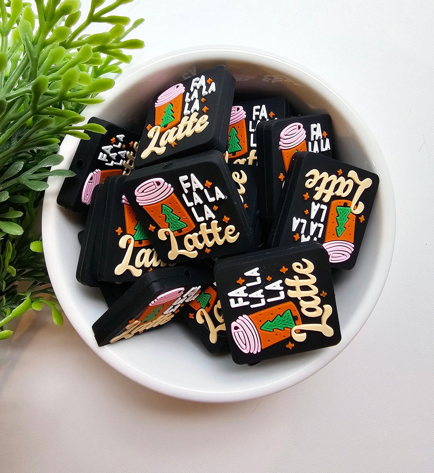 Fa La La La Latte Focal Bead