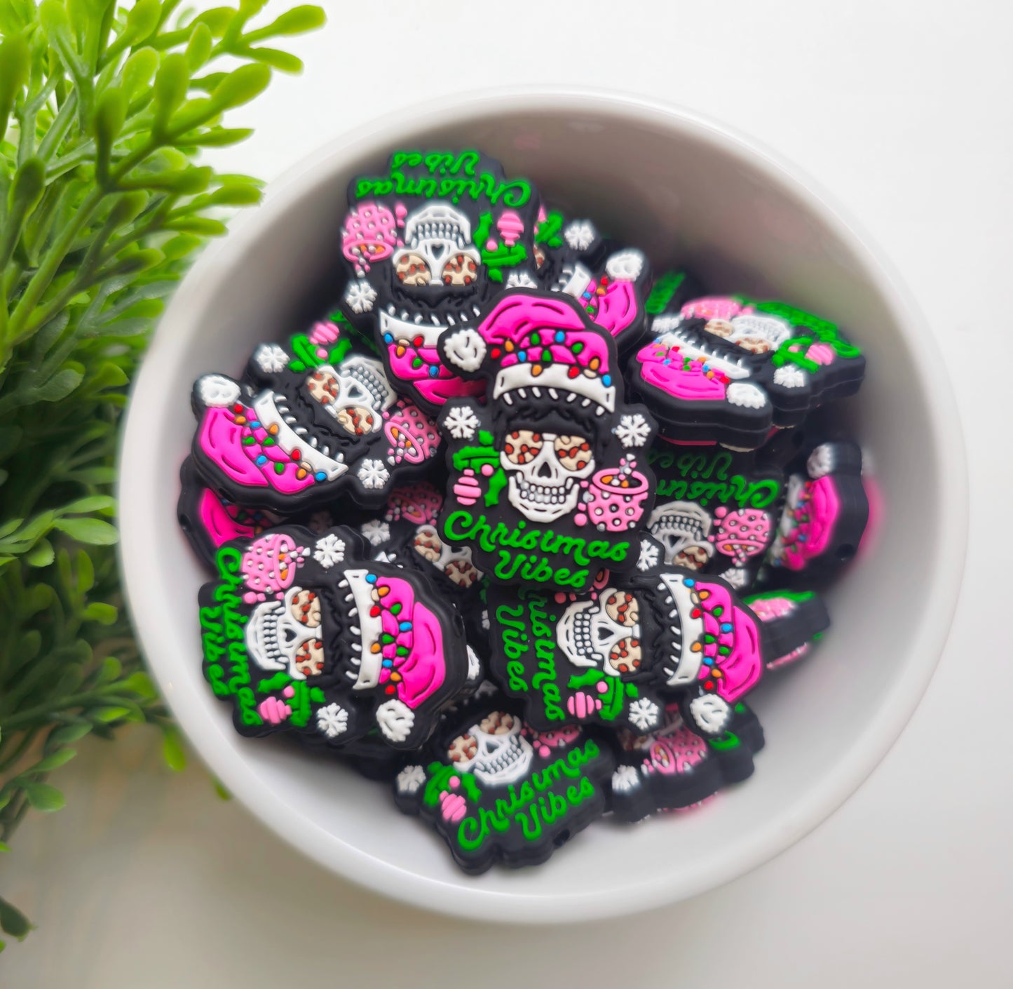 Skelly Christmas Focal Bead