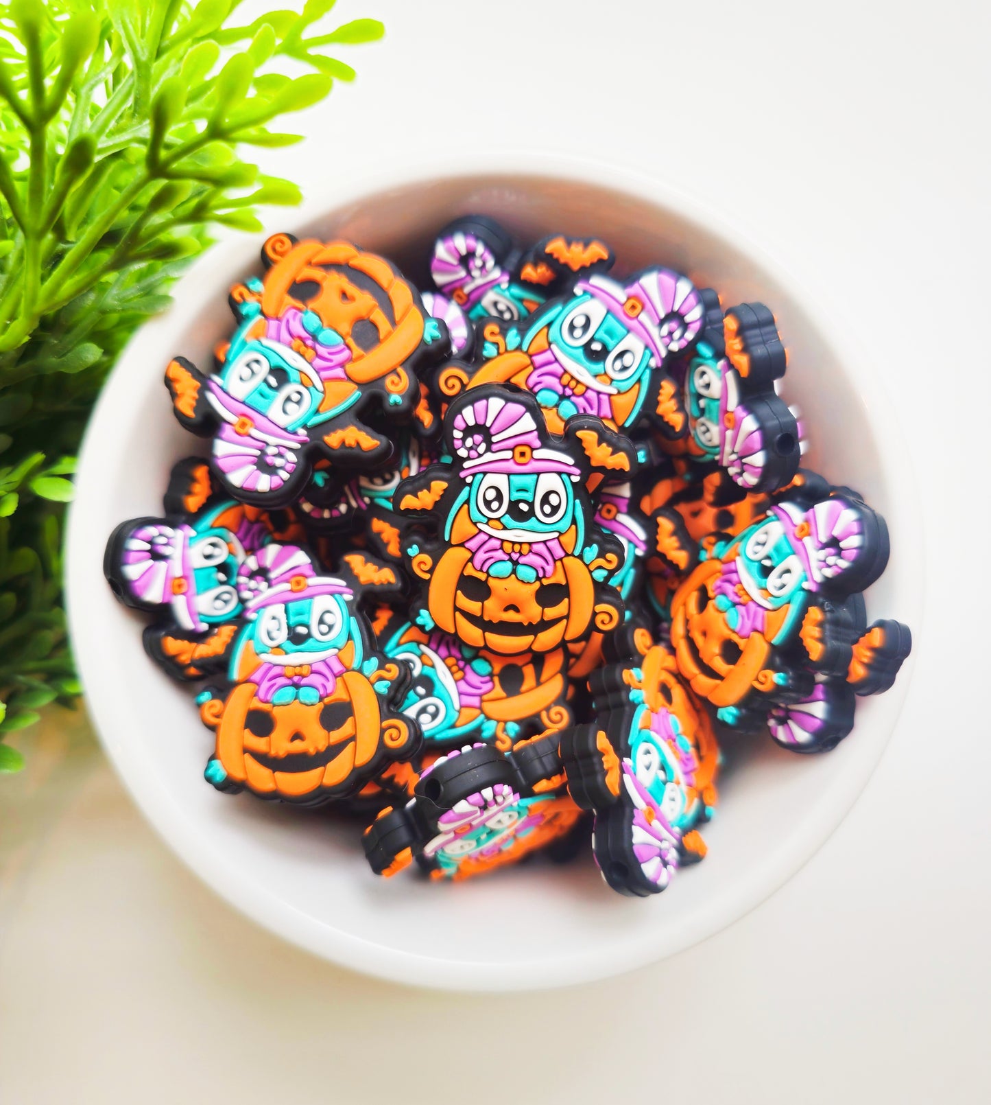 Blue Guy Pumpkin Focal Bead