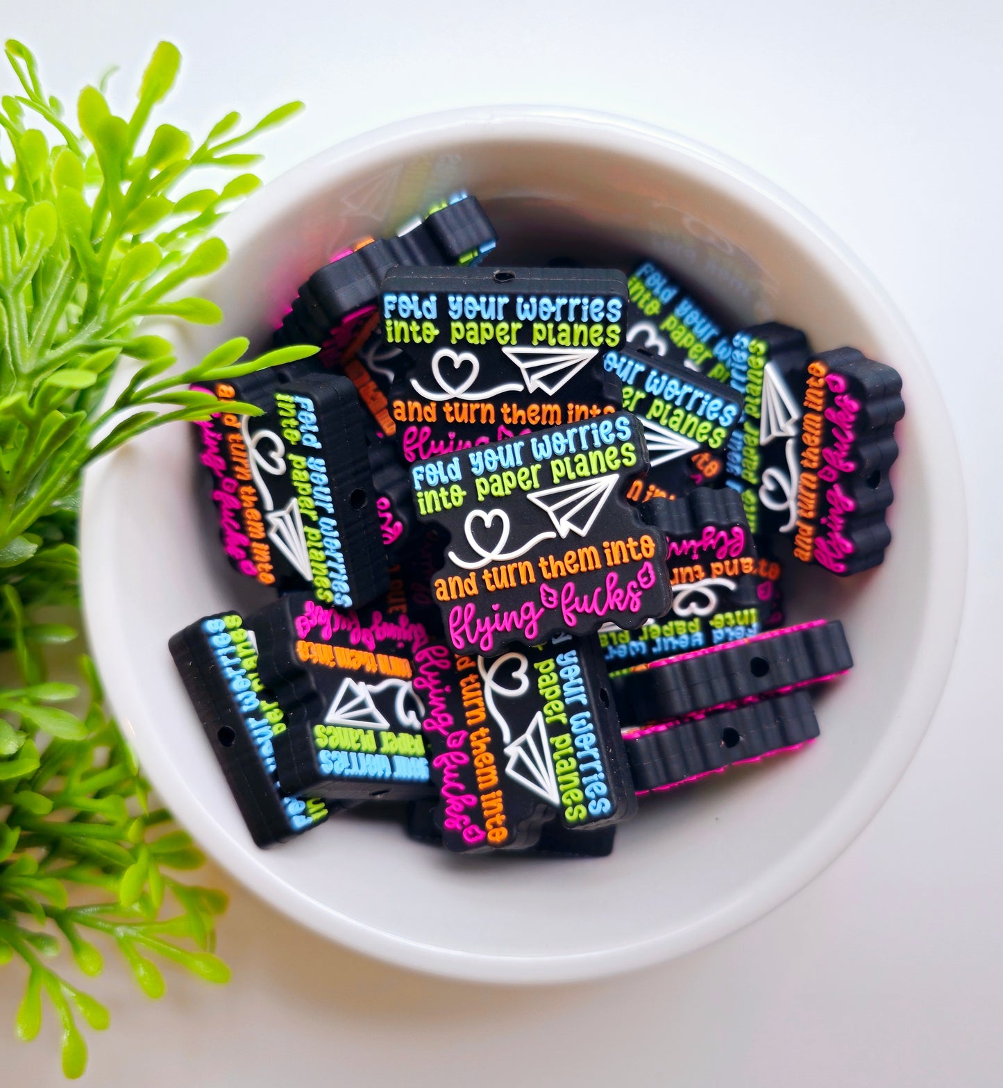 Paper Airplanes Focal Bead