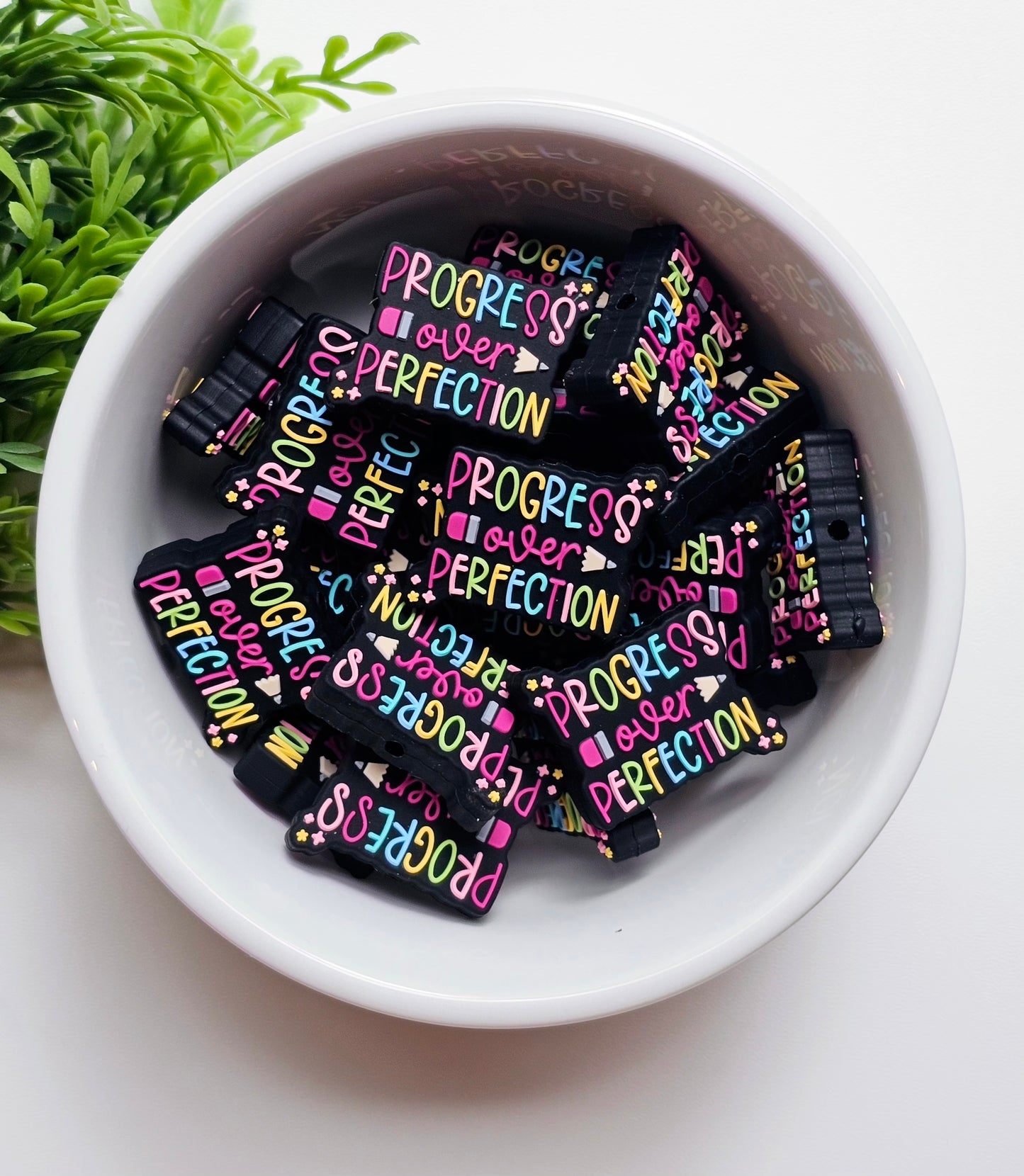 Progress Over Perfection Focal Bead