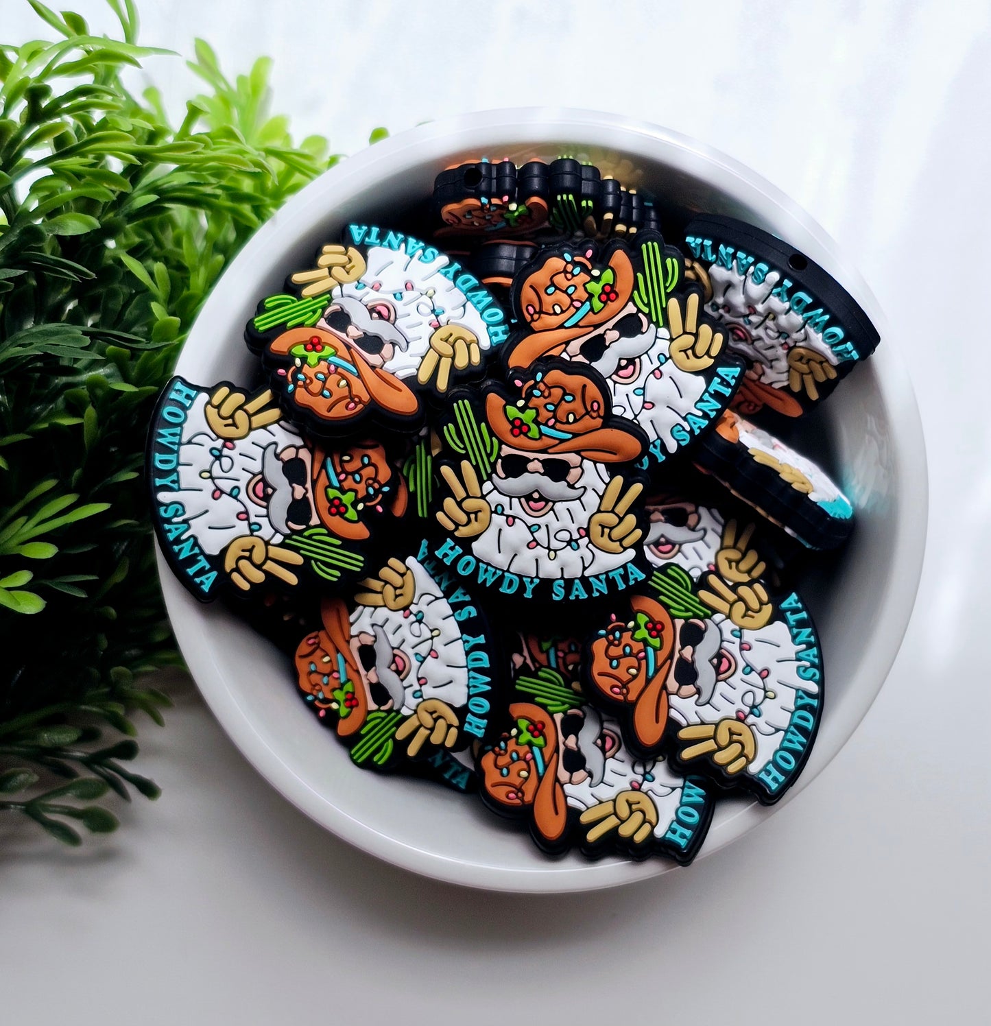 Howdy Santa Focal Bead