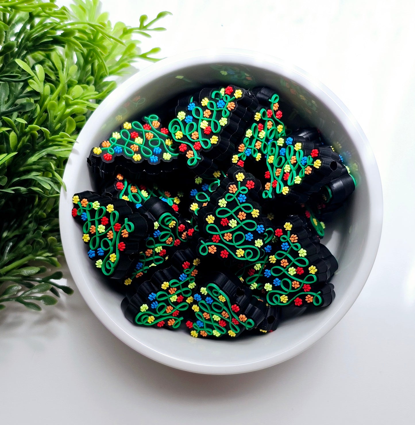 Paw Christmas Tree Focal Bead