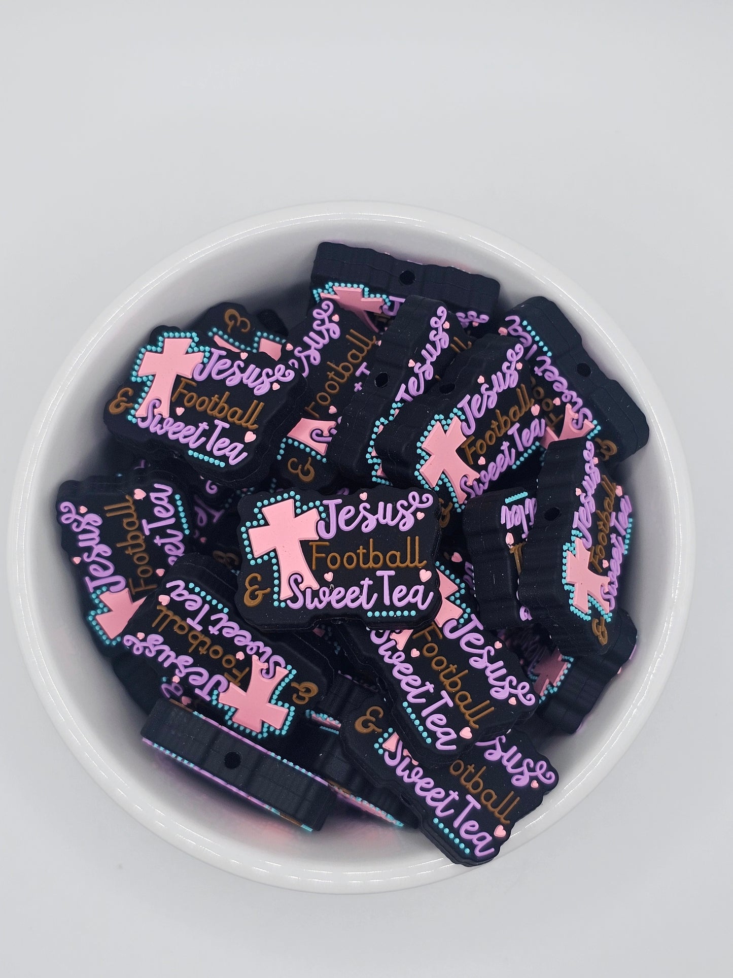 Jesus & Football Focal Bead