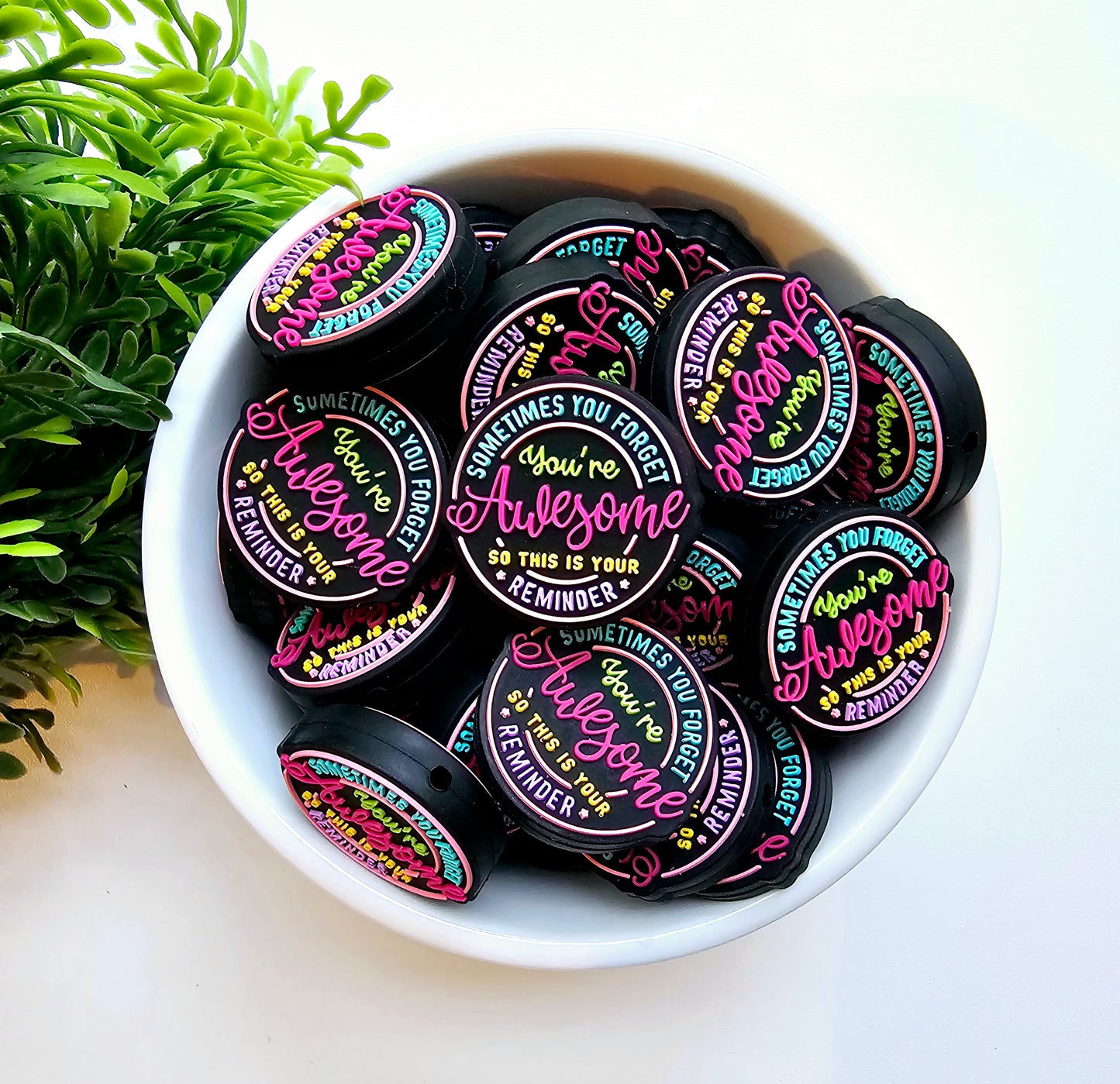 You're Awesome Reminder Focal Bead