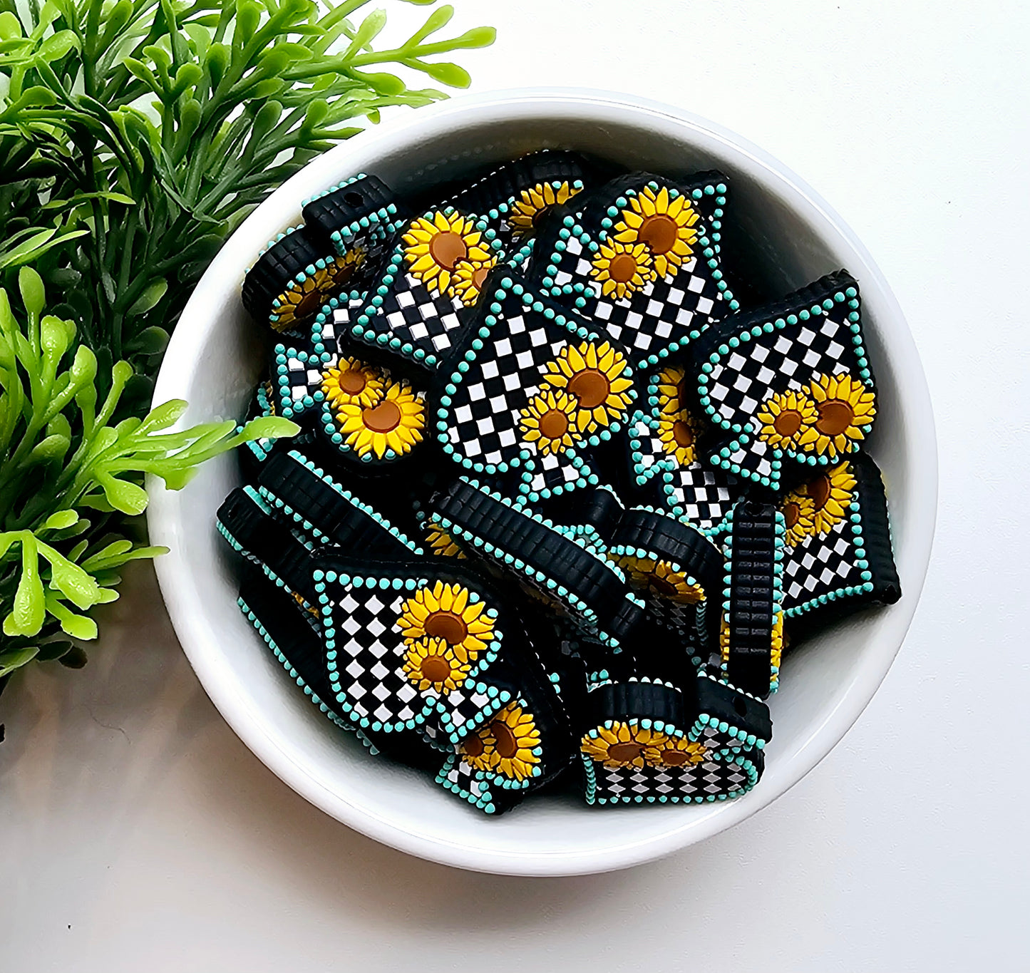 Sunflower Spade Focal Bead