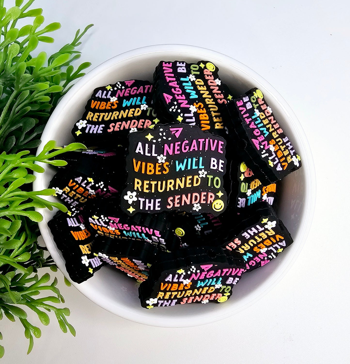 Negative Vibes Returned to Sender Focal Bead