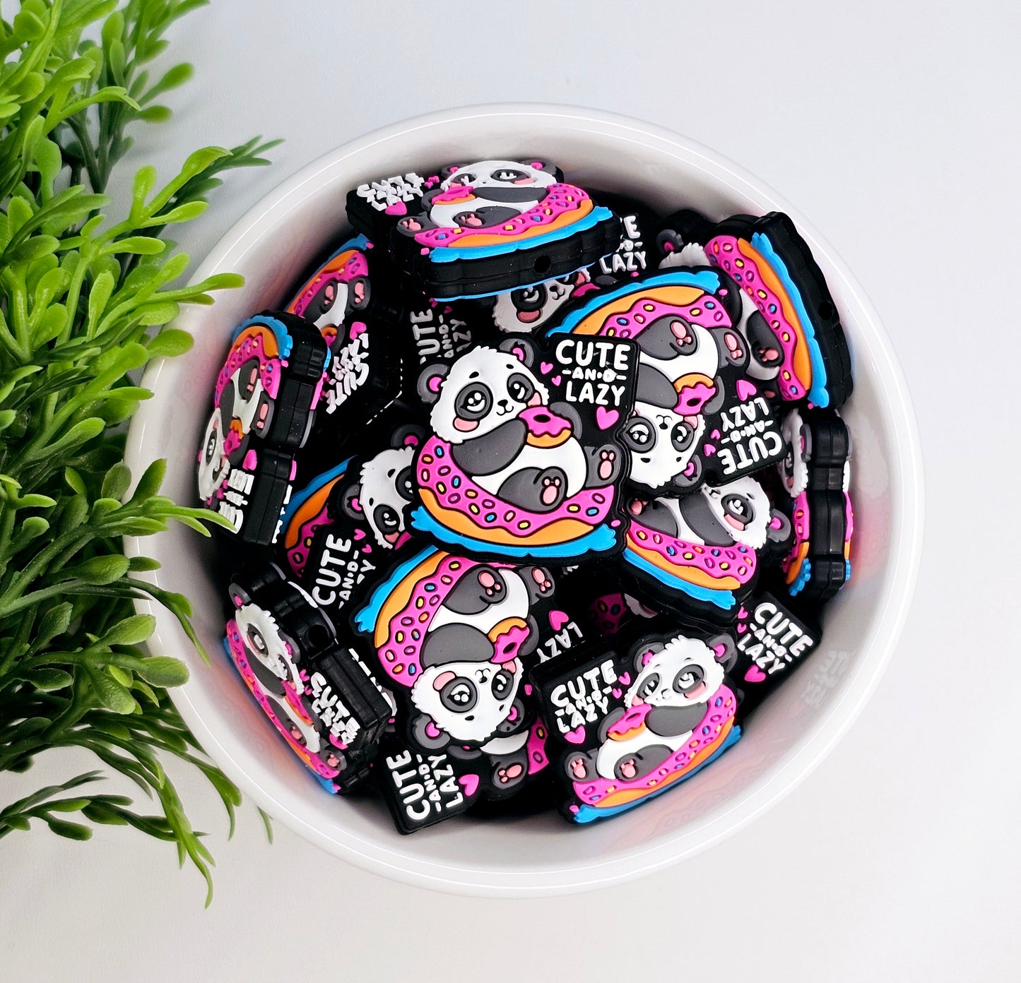 Cute and Lazy Panda Focal Bead