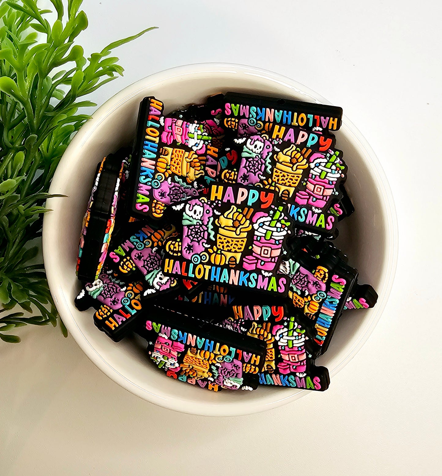 Happy Hallothanksman Focal Bead