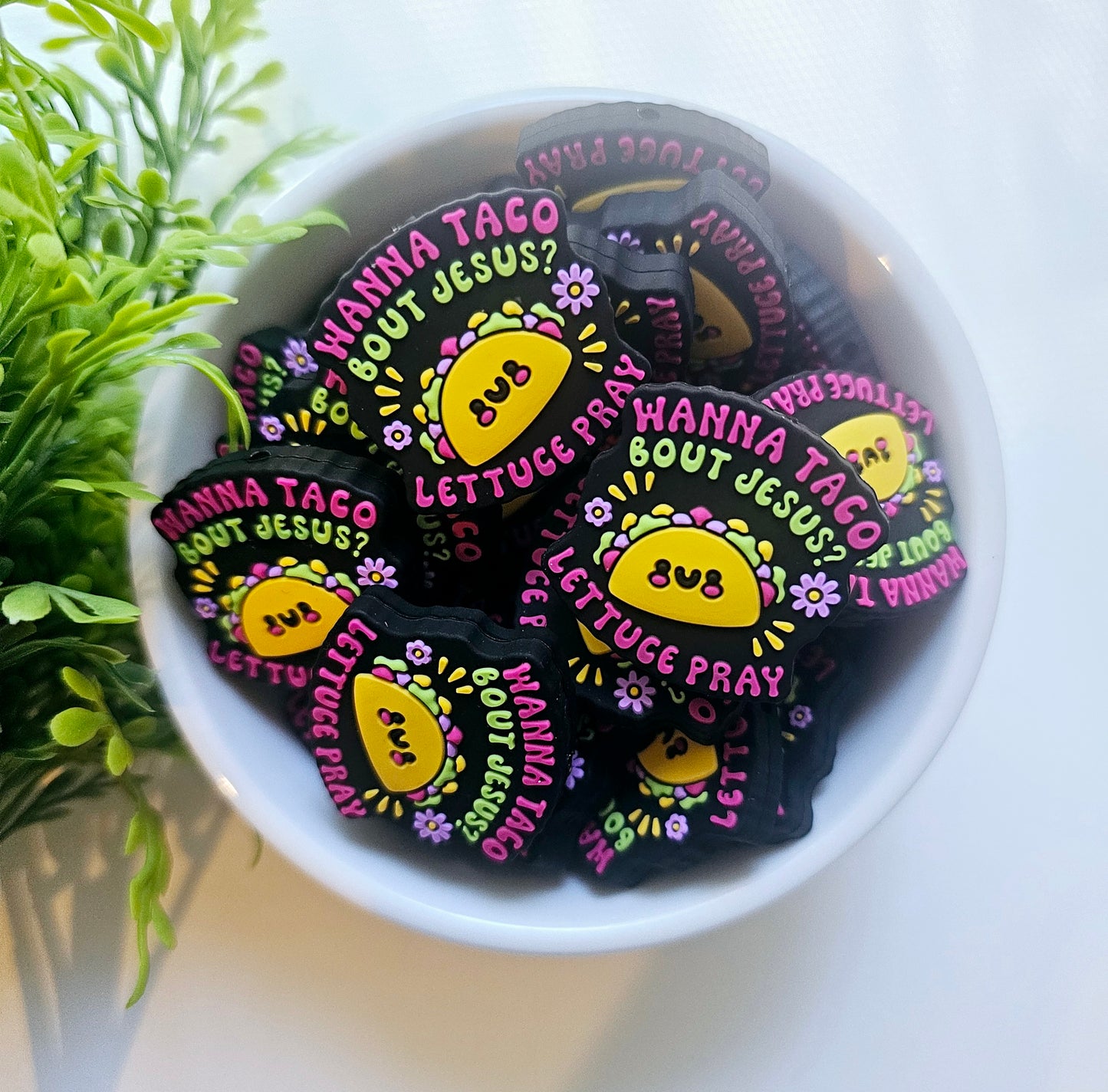 Lettuce Pray Focal Bead