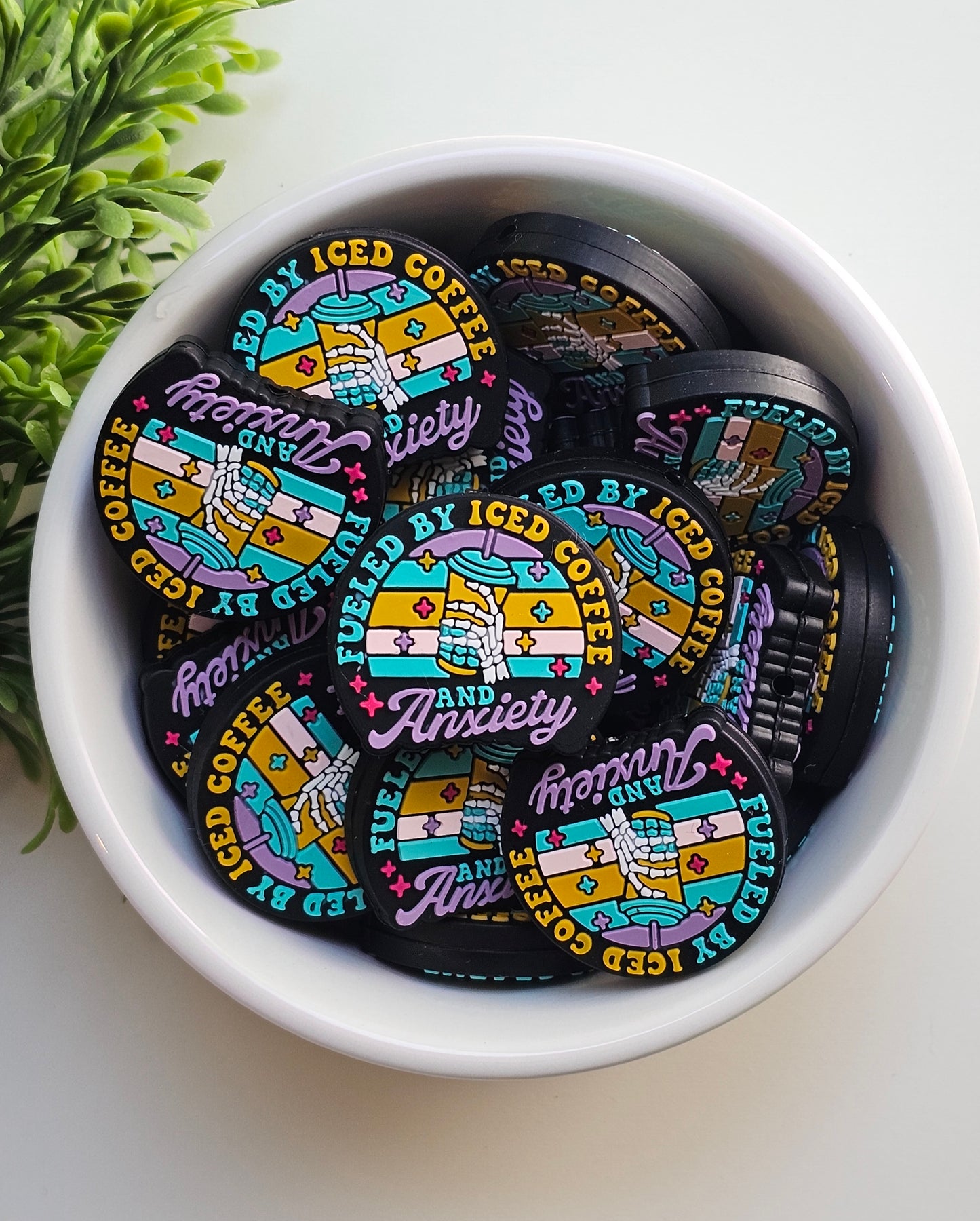 Iced Coffee Anxiety Focal Bead