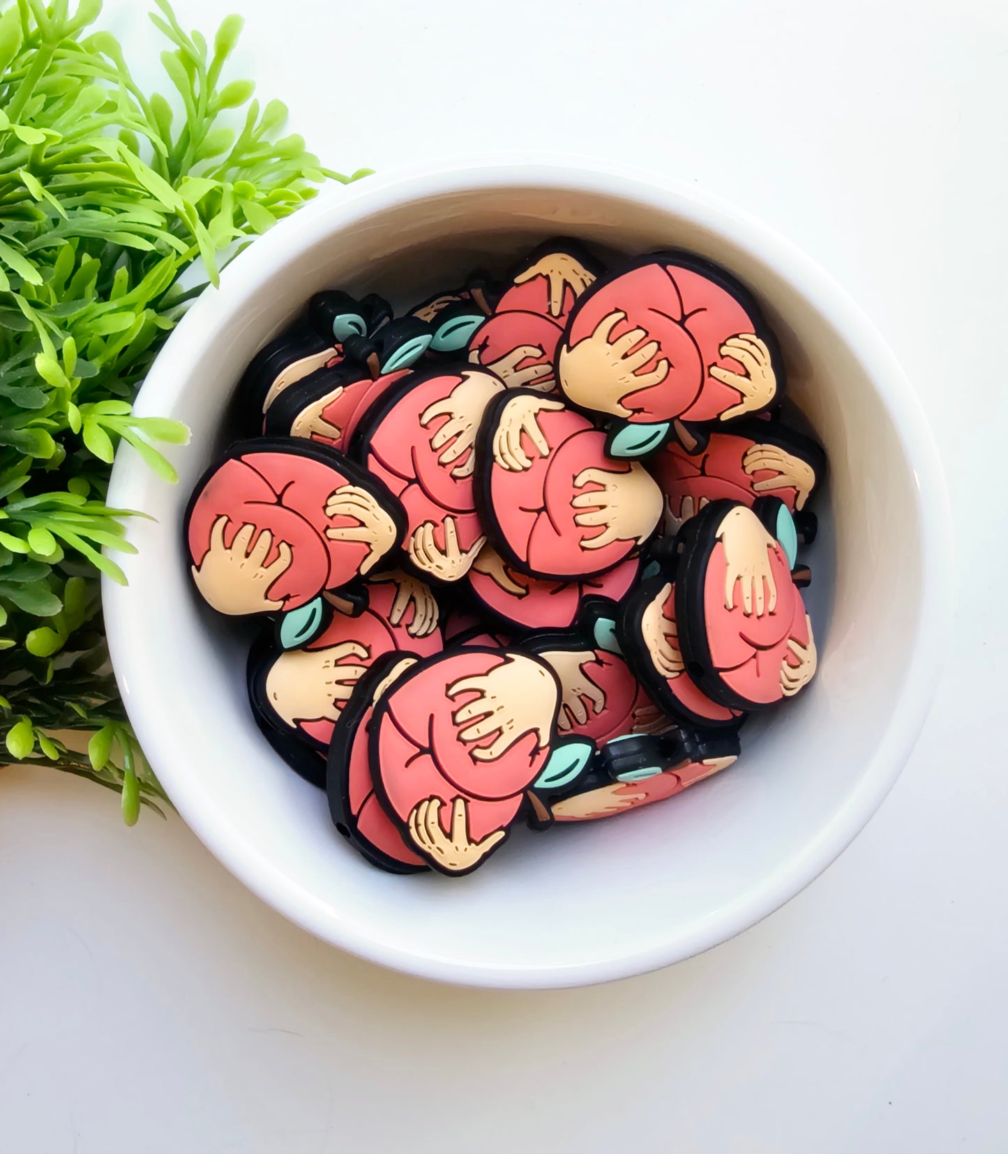 Peachy Tush Focal Bead