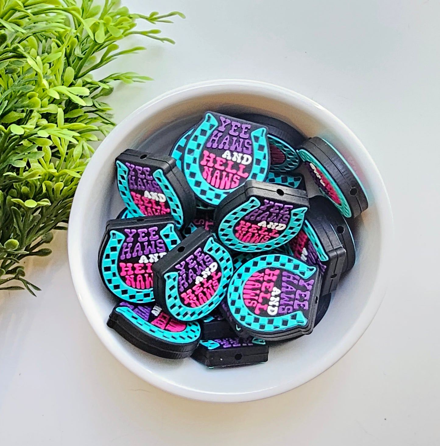 Neon Yee Haw Focal Bead