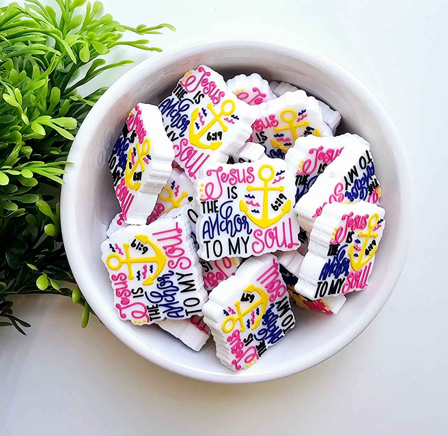 Jesus is The Anchor to My Soul Focal Bead