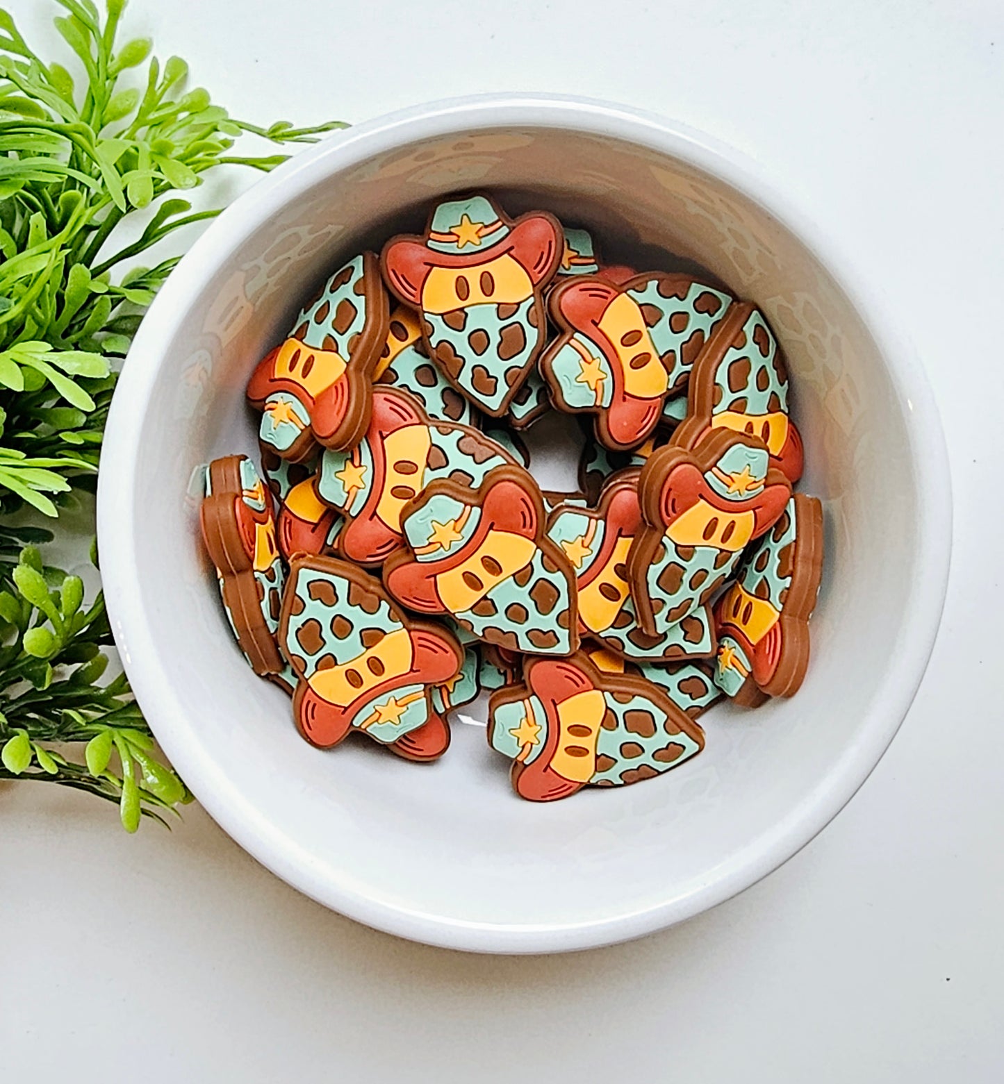 Western Smiley Focal Bead