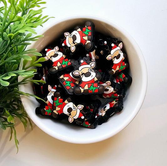 Merry Reindeer Focal Bead